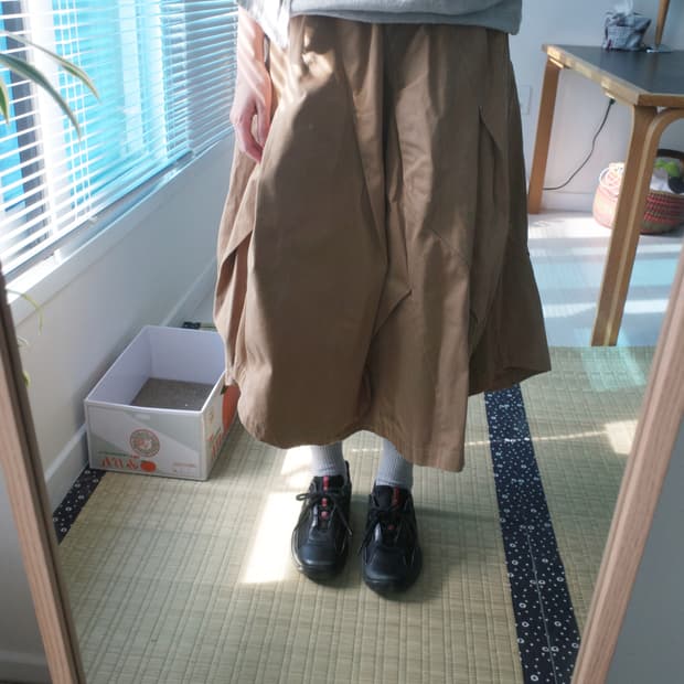 메르시보꾸 브라운 스커트