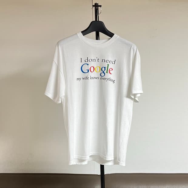 빈티지 구글 반팔 티셔츠