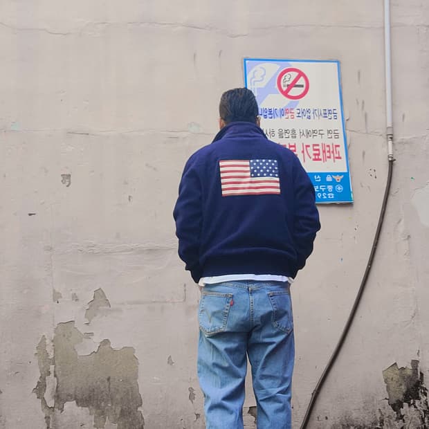 폴로 스포츠 성조기 후리스 