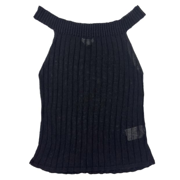 MaxMara Ribbed Knit Sleeveless Top/ M