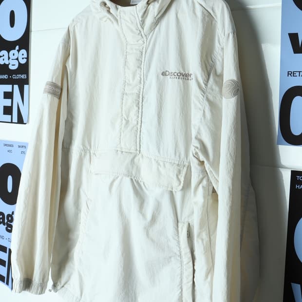 (XL) 디스커버리 집업 바람막이 점퍼자켓 아노락 아이보리-H33288