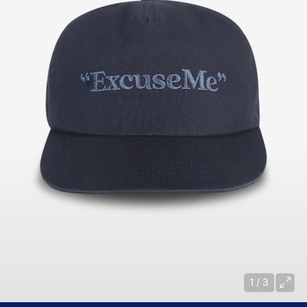 Excuse Me 5-Panel Cap_Washed Navy