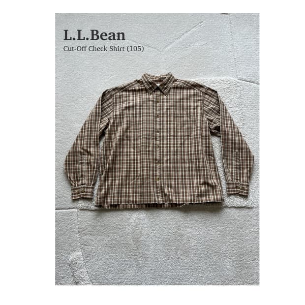 엘엘빈 컷오프 체크 셔츠 (105)