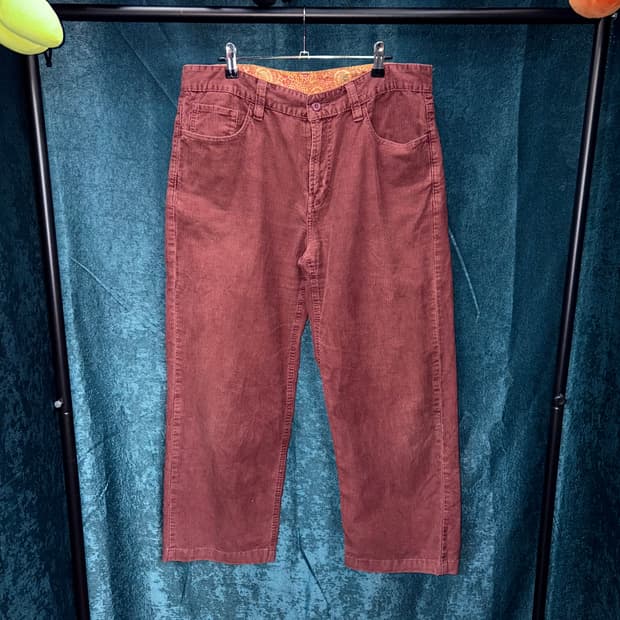 (34) 팀버랜드 버건디 코듀로이 팬츠