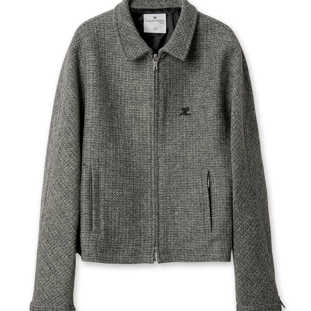 (46) 꾸레쥬 23fw 캐비어 봄버 블루종