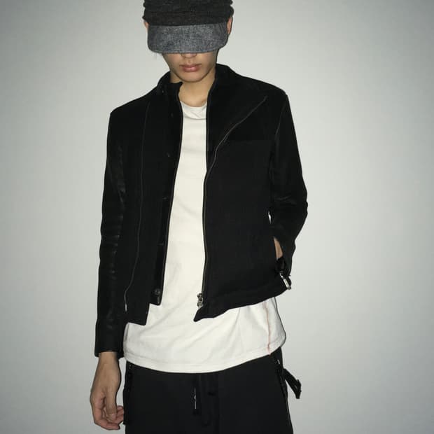 Yasuyuki Ishii leather sleeves jacket