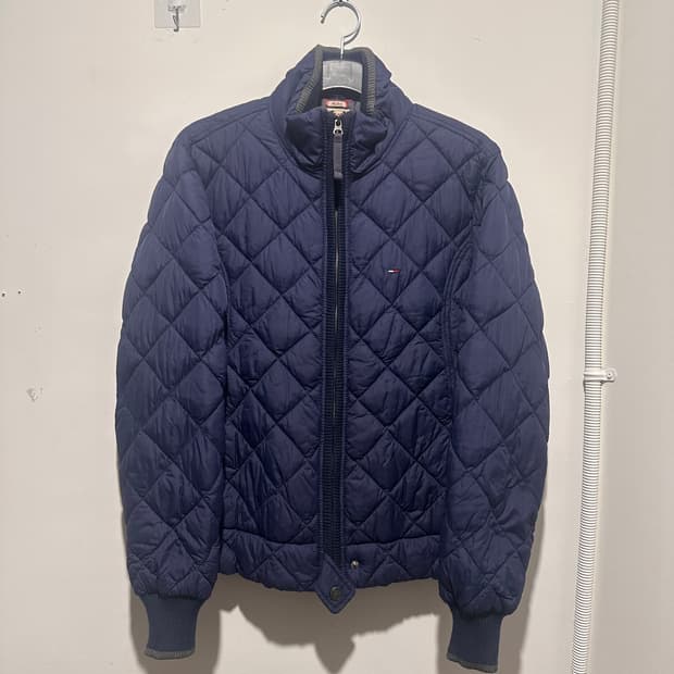 타미힐피거 네이비 퀄팅 자켓