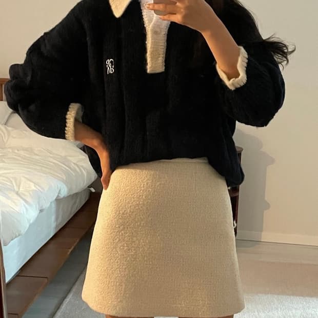 택O) 그로브 SOFT 니트 네이비 [차정원 착용]