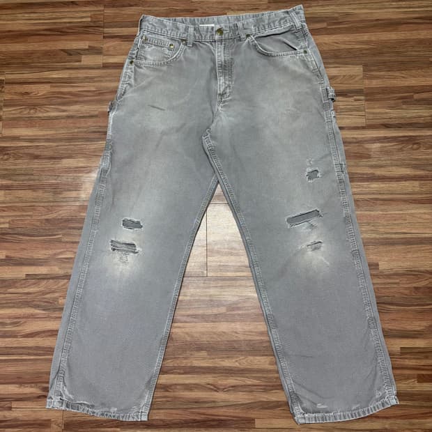 칼하트 싱글니 카펜터 디스 워크팬츠 chr 차콜 챠콜 34