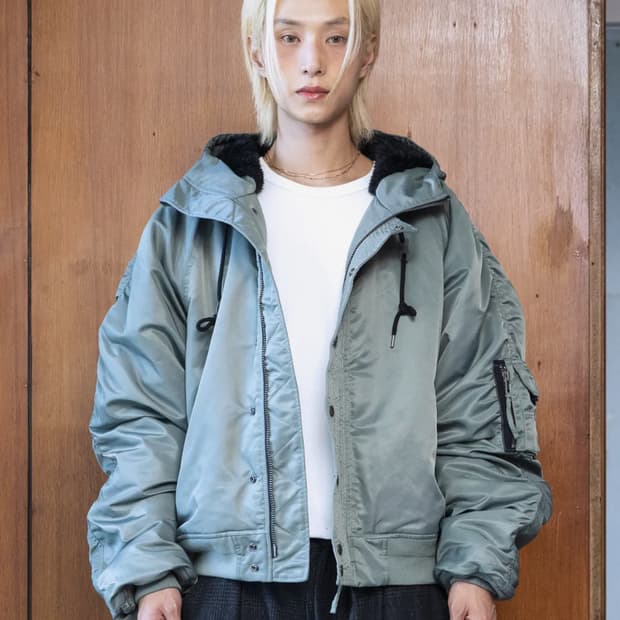 글랙 GJ107 리워크 N2B 나일론 숏 파카(SAGE GREEN)