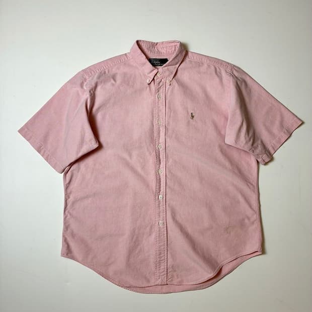 폴로 랄프로렌 80's 옥스퍼드 반팔 솔리드 셔츠 PN8983