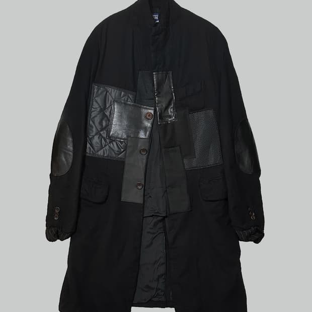 준야 와타나베 23aw 축융 울 패치워크 코트