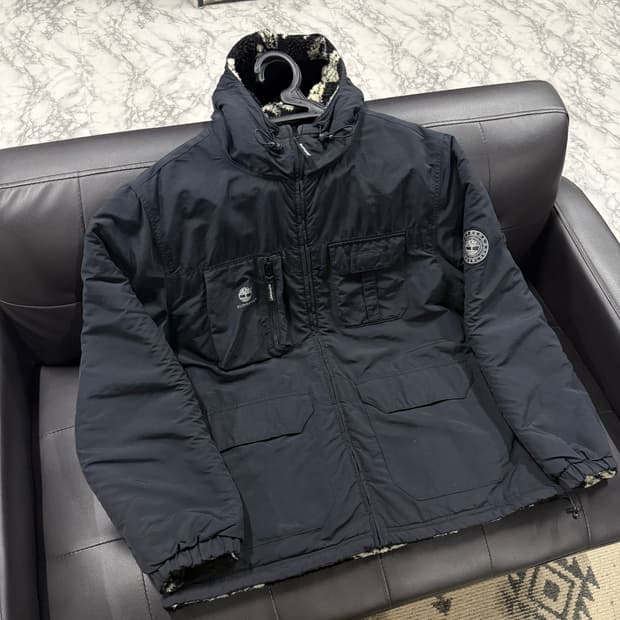 FW21 슈프림 x 팀버랜드 리버시블 립스탑 자켓