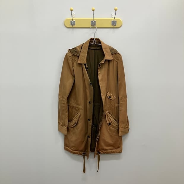 bexist 후드 야상 자켓 카키 브라운 코트