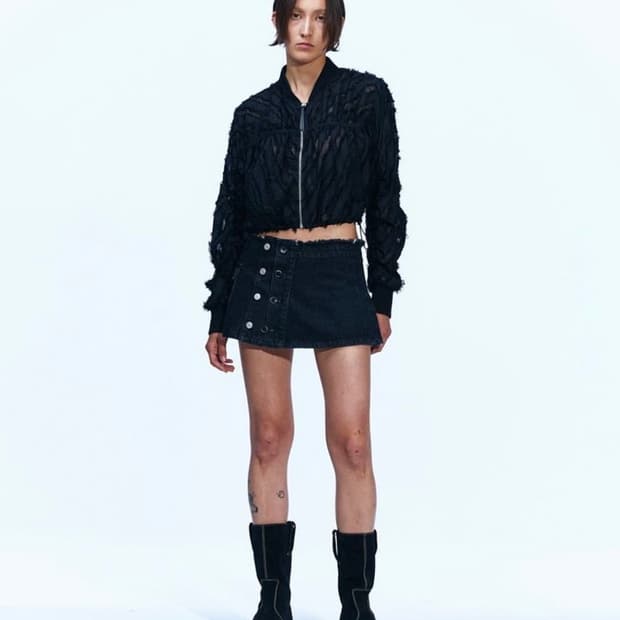 앤더슨벨 아디아 시스루 봄버자켓 XS