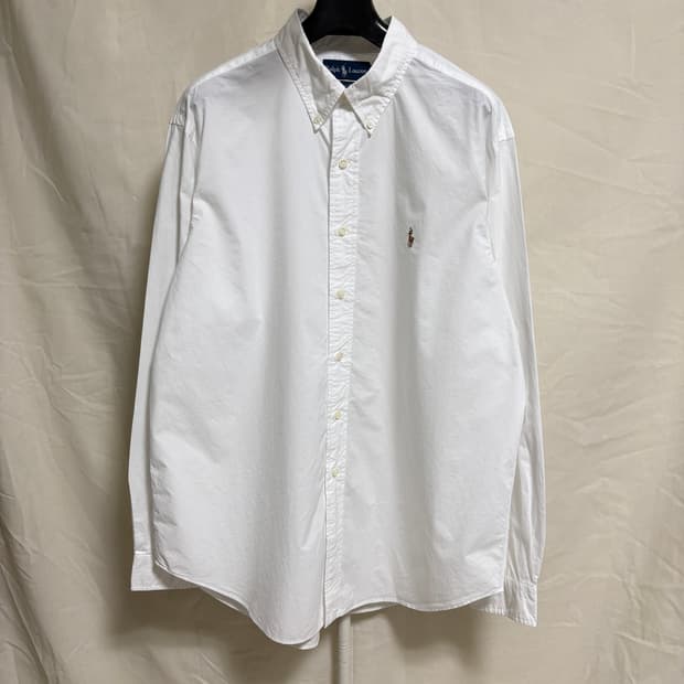 폴로 랄프로렌 클래식핏 코튼 셔츠 / 화이트, XL