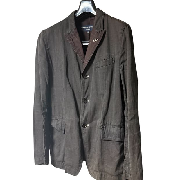 꼼데가르송 옴므 체크패턴 자켓