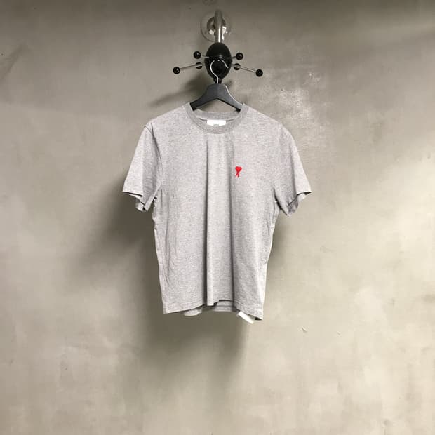 AMI 아미 그레이 반팔 티셔츠 M