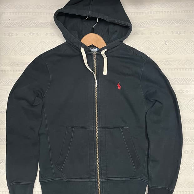 폴로 랄프로렌 블랙 후드집업