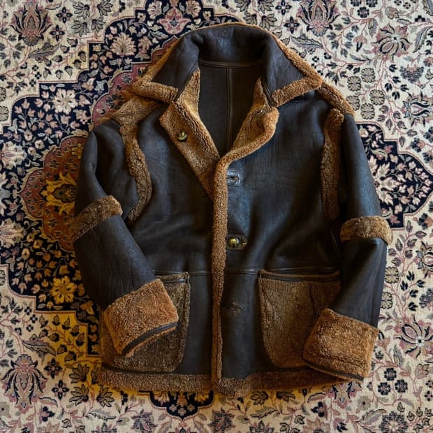 Bitish VTG 시어링 레더 자켓 무스탕