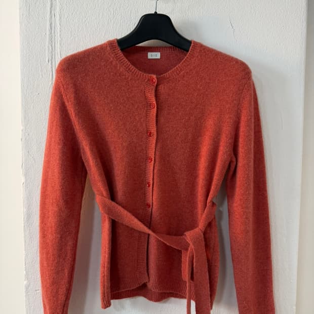 시에 알파카 로브 가디건 