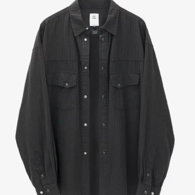 (4)폴리테루 루즈드 체크 셔츠 웨스턴 브라운