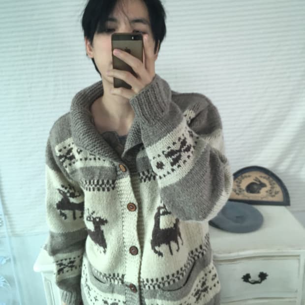 울 루돌프 버튼 코위찬 y2k 스트릿 갸루 펑키 일본빈티지684