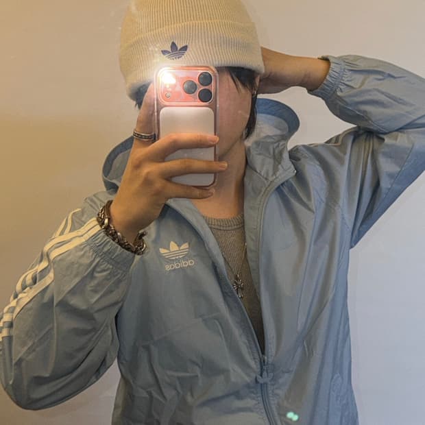 아디다스 대장급 스카이블루 윈드브레이커