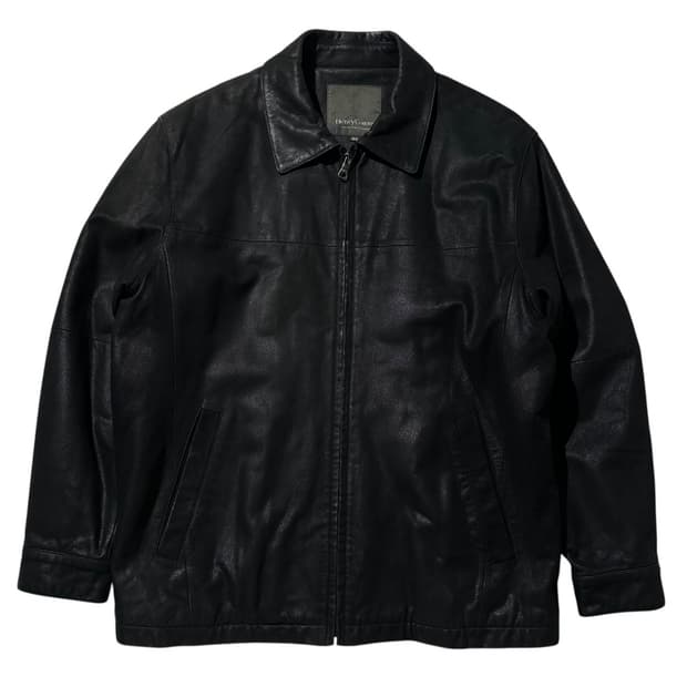 헨리코튼 고트스킨 레더 싱글 자켓 블랙