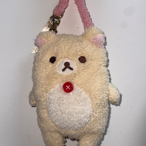 고전 코리락쿠마 스트랩파우치 동전지갑 인형 쿠지피규어가챠마스코트필통키링