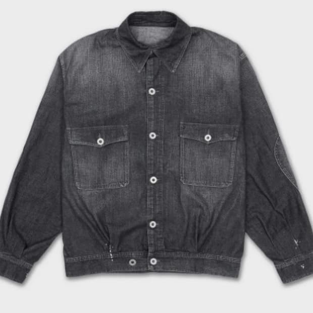 메종 마르지엘라 스톤 워시 자켓 블랙 48