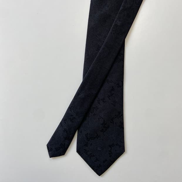 버버리 블랙 명품 정품 심플로고 넥타이 (Burberry)