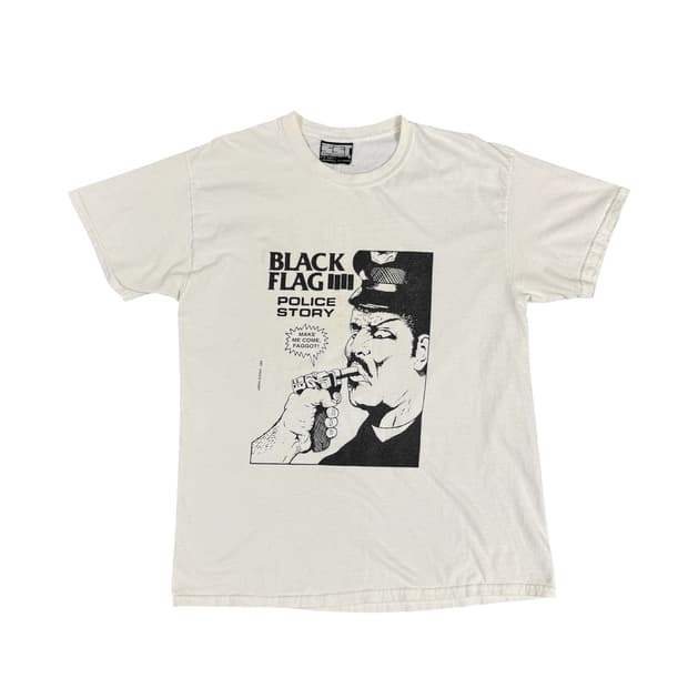 빈티지 00s Black Flag 블랙 플래그 폴리스스토리 티셔츠