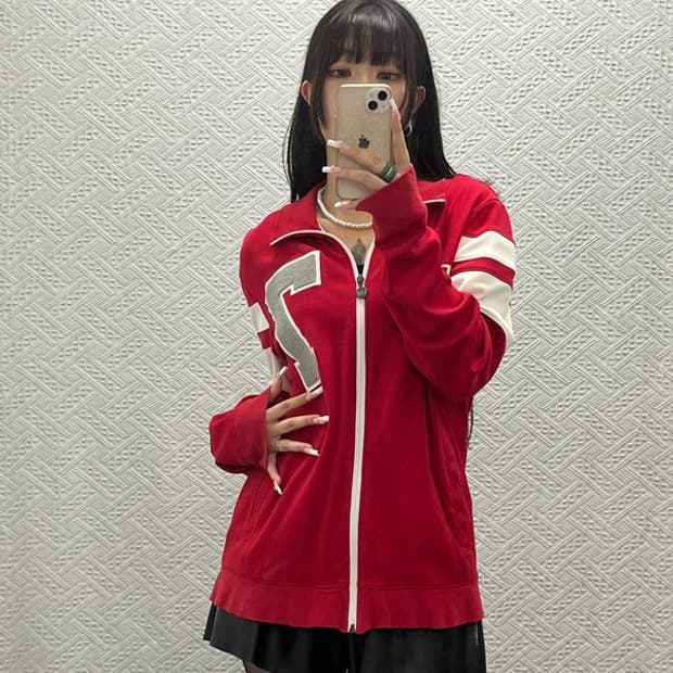 엠포리오 아르마니 레트로 스트릿 펑크 레이싱 집업 L C13602