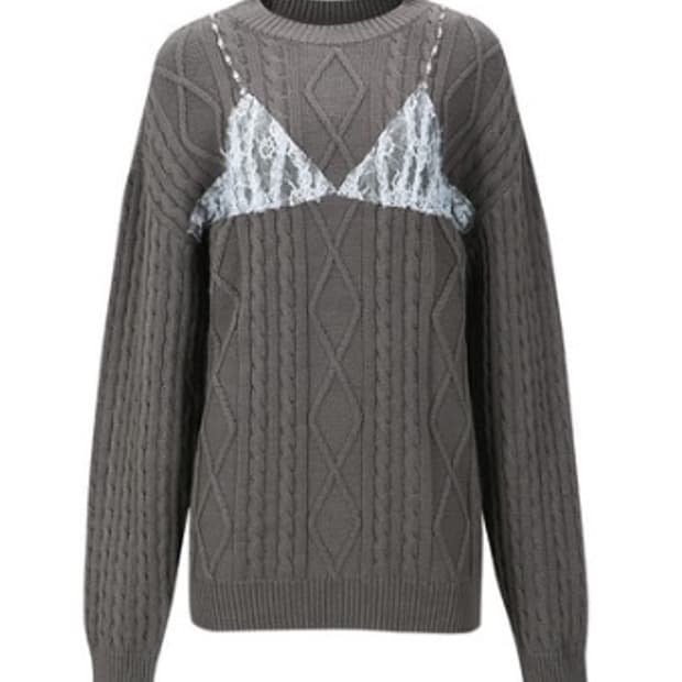 앤더슨벨 레이스란제리 보이프렌드 니트