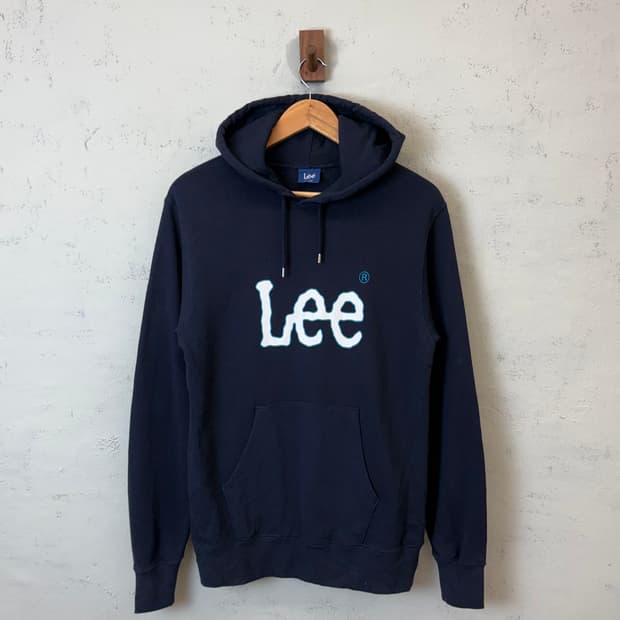 Lee 리 빅로고 후드티 네이비