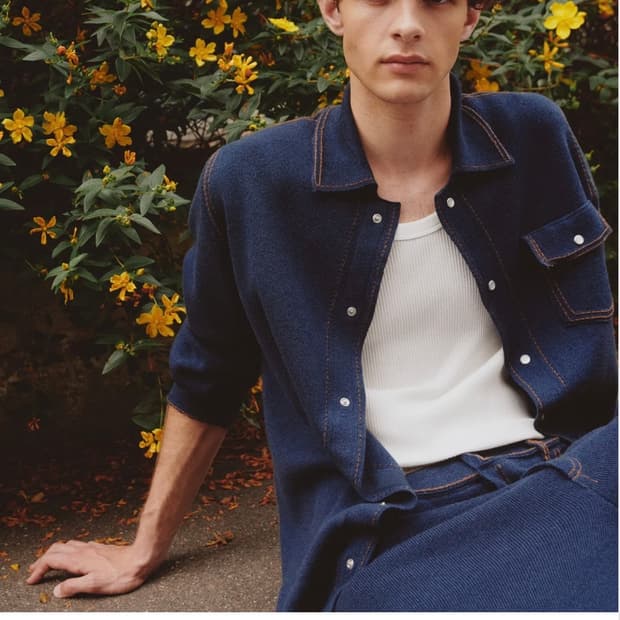 (새상품) 지디 샤넬 베리 Barrie 캐시미어 코튼 오버셔츠 L