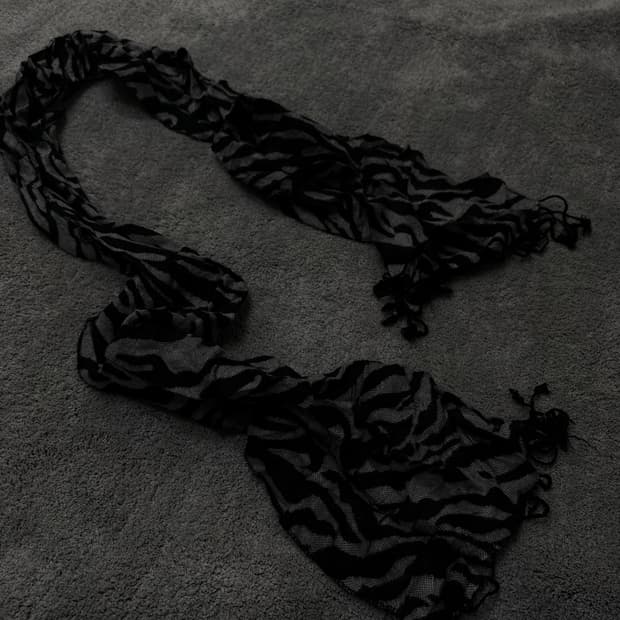 Vintage V-kei,punk leopard muffler