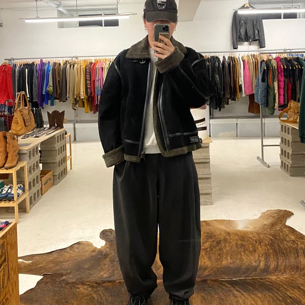 VTG suede shearling B-3 jacket 스웨이드 무스탕