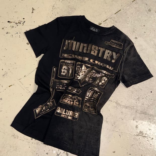 Salvage grunge printing patch top
