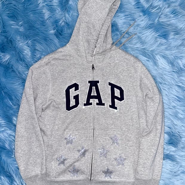 GAP 큐빅 커스텀 후드집업