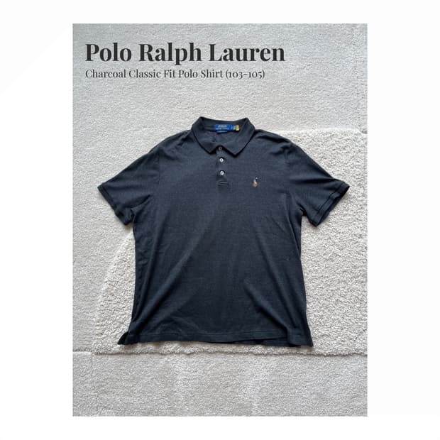 Polo Ralph Lauren 차콜 클래식핏 폴로셔츠 (103-105)