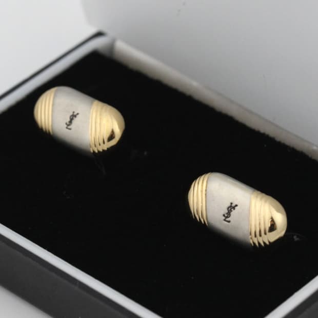 입생로랑 B+등급 남자 명품 커프스 빈티지