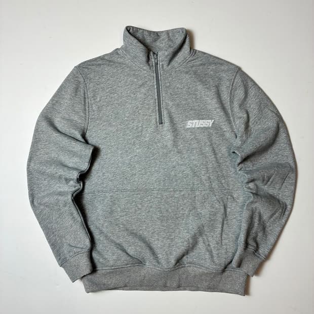 스투시 STUSSY 나일론 패널 하프 집 맨투맨 PN9163