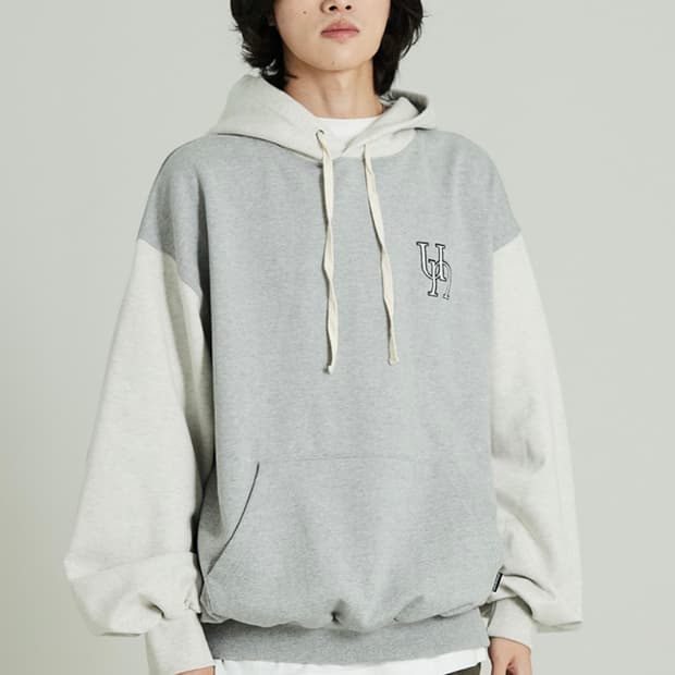 (L) 어반스터프 컬러 매칭 후디 그레이