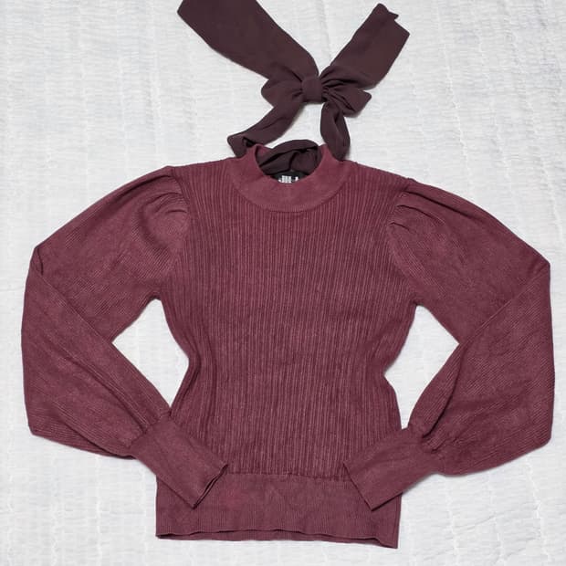 질스튜어트 일본 스나계st 리본 니트골지