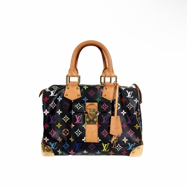 루이비통 무라카미 멀티컬러 모노그램 스피디30 보스턴백 블랙 M92642