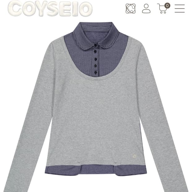 코이세이오 REVERSIBLE COLLAR LONGSLEEVES