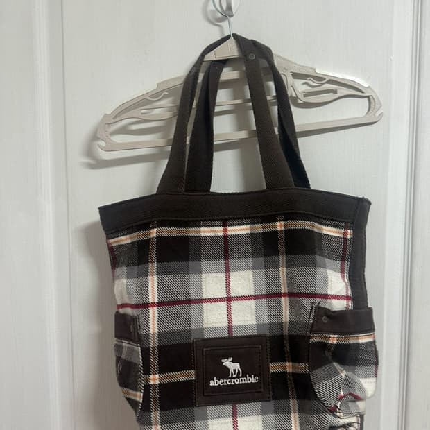 아베크롬비 모리걸 체크 숄더백
