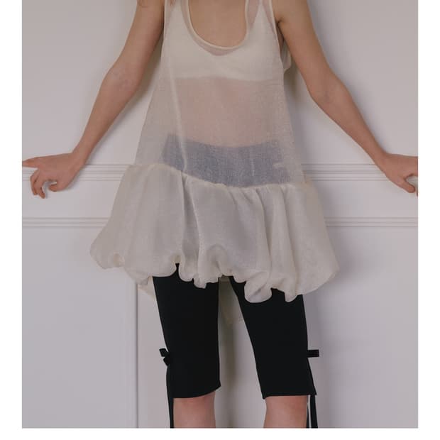 오버듀플레어 벌룬 드레스